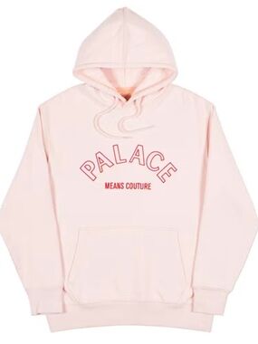 Palace Couture Hoodie Men’s XL Pale Peach Pink Pullover SS18